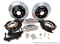 Baer Extreme+ Rear Big Brake Kit with 15-Inch Rotors; Silver Calipers (05-13 Silverado 1500 w/ Rear Drum Brakes)