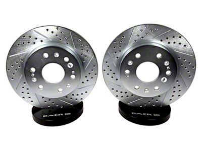 Baer Claw Performance Drilled and Slotted 8-Lug Rotors; Rear Pair (05-12 4WD F-250 Super Duty)