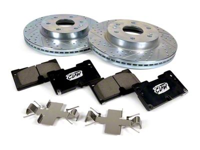 Baer Claw Drilled and Slotted 6-Lug Brake Rotor and Pad Kit; Front (19-25 Sierra 1500)