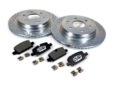 Baer Claw Drilled and Slotted 6-Lug Brake Rotor and Pad Kit; Rear (19-25 Sierra 1500)