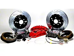 Baer Extreme+ Rear Big Brake Kit with 15-Inch Rotors; Fire Red Calipers (99-25 Sierra 1500 w/ Rear Disc Brakes)