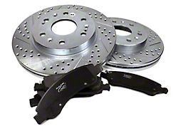 Baer Claw Drilled and Slotted 6-Lug Brake Rotor and Pad Kit; Front (07-18 Silverado 1500)