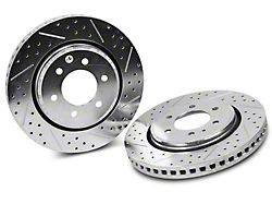 Baer Sport Drilled and Slotted 6-Lug Rotors; Rear Pair (04-14 2WD/4WD F-150; 15-20 F-150 w/ Manual Parking Brake)