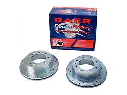 Baer Claw Performance Drilled and Slotted 8-Lug Rotors; Rear Pair (07-10 Sierra 3500 HD SRW)