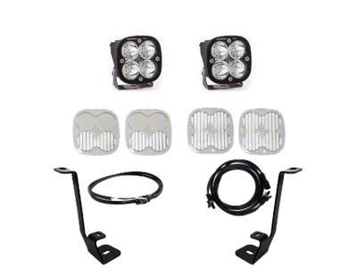 Baja Designs Squadron Pro LED Lights with A-Pillar Mounting Brackets (21-24 F-150 w/ Upfitter Switch)