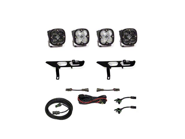 Baja Designs Squadron SAE/Pro LED Fog Light Pocket Kit; Clear (21-23 F-150 w/ Factory Halogen Fog Lights)