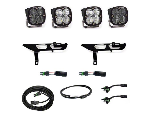 Baja Designs Squadron SAE/Sport LED Fog Light Pocket Kit; Clear (21-23 F-150 w/ Factory LED Fog Lights & Upfitter Switch)