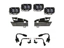 Baja Designs S2 SAE Dual LED Fog Light Pocket Kit; Clear (19-24 RAM 1500 Rebel, TRX)