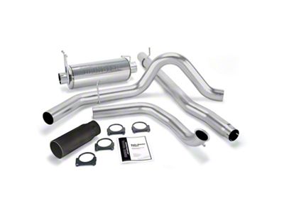 Banks Power Monster Single Exhaust System with Black Tip; Side Exit (99-03 7.3L Powerstroke F-250 Super Duty w/ Automatic Transmission & w/o Catalytic Converter)