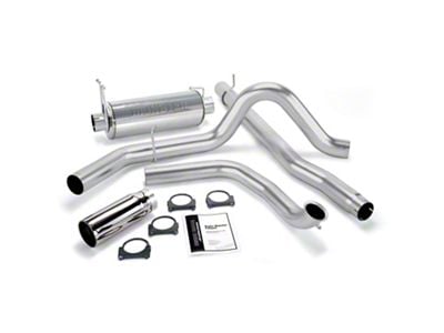 Banks Power Monster Single Exhaust System with Chrome Tip; Side Exit (1999 7.3L Powerstroke F-250 Super Duty w/ Catalytic Converter)