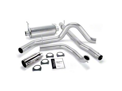 Banks Power Monster Single Exhaust System with Chrome Tip; Side Exit (99-03 7.3L Powerstroke F-250 Super Duty w/ Automatic Transmission & w/o Catalytic Converter)