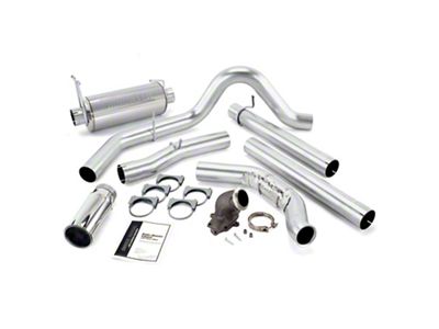 Banks Power Monster Single Exhaust System with Power Elbow and Chrome Tip; Side Exit (1999 7.3L Powerstroke F-250 Super Duty w/ Catalytic Converter)