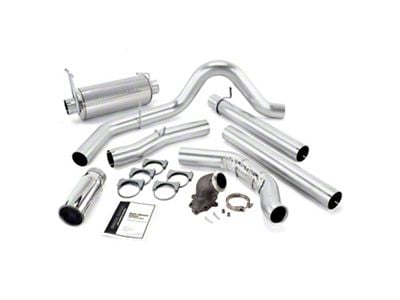 Banks Power Monster Single Exhaust System with Power Elbow and Chrome Tip; Side Exit (99-03 7.3L Powerstroke F-250 Super Duty w/o Catalytic Converter)