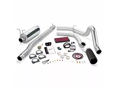 Banks Power Stinger Bundle with Urocal, Single Exhaust System and Black Tip (Early 1999 7.3L Powerstroke F-250 Super Duty w/ Automatic Transmission)