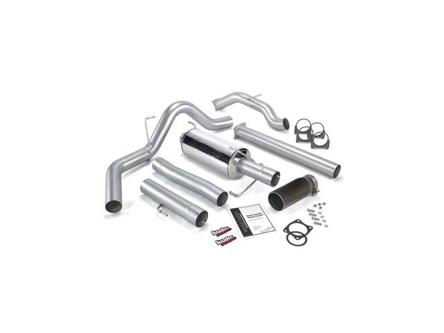Banks Power 4-Inch Monster DPF-Back Single Exhaust System with Black Tip; Side Exit (03-04 5.9L RAM 3500)