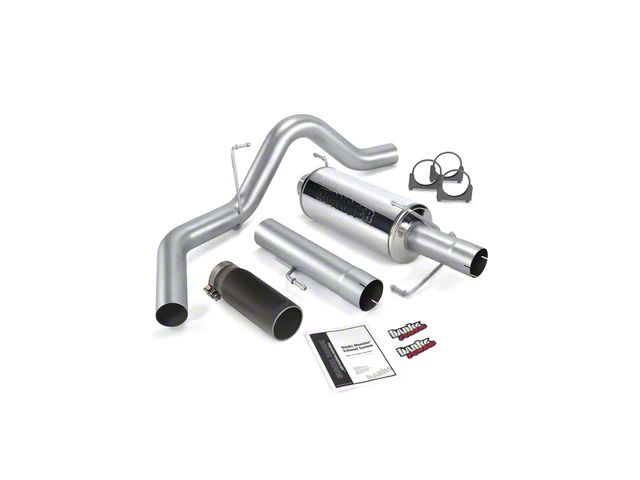 Banks Power 4-Inch Monster DPF-Back Single Exhaust System with Black Tip; Side Exit (04.5-07 5.9L RAM 3500)