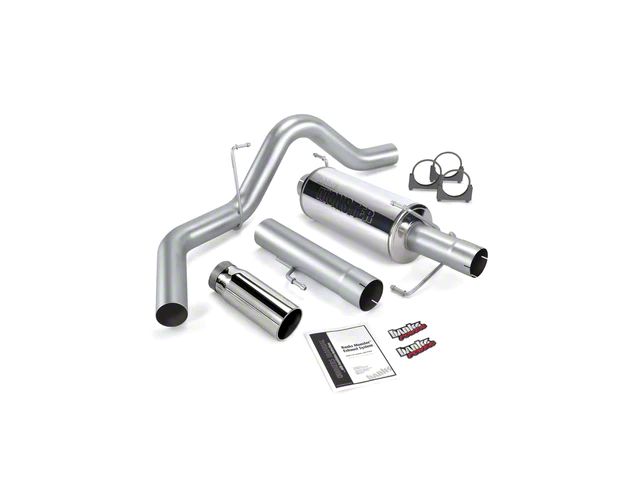 Banks Power 4-Inch Monster DPF-Back Single Exhaust System with Chrome Tip; Side Exit (04.5-07 5.9L RAM 3500)