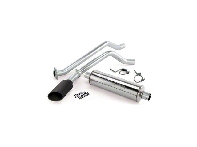 Banks Power Monster Single Exhaust System with Black Tip; Side Exit (14-18 5.3L Silverado 1500)
