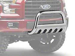 Barricade 3-Inch Bull Bar with Skid Plate; Stainless Steel (04-25 F-150, Excluding EcoBoost & Raptor)