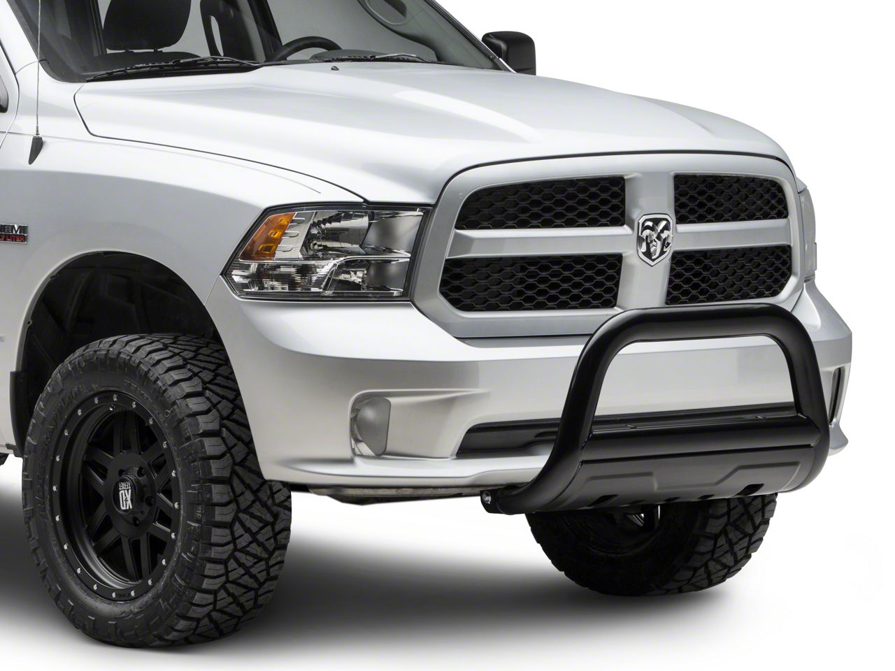 Barricade RAM 1500 3.50-Inch Oval Bull Bar with Skid Plate; Black ...