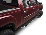 Barricade 4-Inch Oval Bent End Side Step Bars; Body Mount; Stainless Steel (99-13 Sierra 1500)