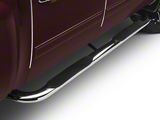 Barricade 4-Inch Oval Bent End Side Step Bars; Body Mount; Stainless Steel (99-13 Silverado 1500)