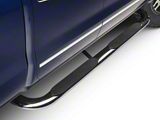 Barricade 4-Inch Oval Bent End Side Step Bars; Body Mount; Stainless Steel (14-18 Silverado 1500)