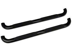 Barricade 4-Inch Oval Bent End Side Step Bars; Gloss Black (04-08 F-150)