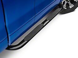 Barricade 4-Inch Oval Curved Side Step Bars; Gloss Black (09-14 F-150)