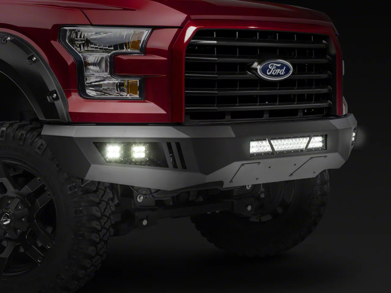 Barricade F-150 Extreme HD Front Bumper with LED Light Bar, Fog and ...