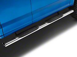 Barricade E-Series 5-Inch Straight End Side Step Bars; Stainless Steel (15-24 F-150 SuperCab)