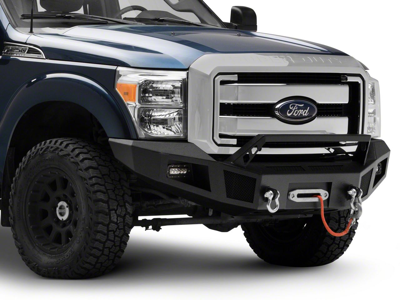 Barricade F-250 Super Duty HD Front Winch Bumper with LED Lighting SD24037 (11-16  F-250 Super Duty) - Free Shipping