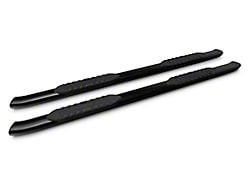 Barricade 5-Inch Oval 60 Degree Bent End Side Step Bars; Black (17-24 F-350 Super Duty SuperCrew)