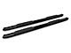 Barricade 5-Inch Oval 60 Degree Bent End Side Step Bars; Black (17-24 F-350 Super Duty Regular Cab)