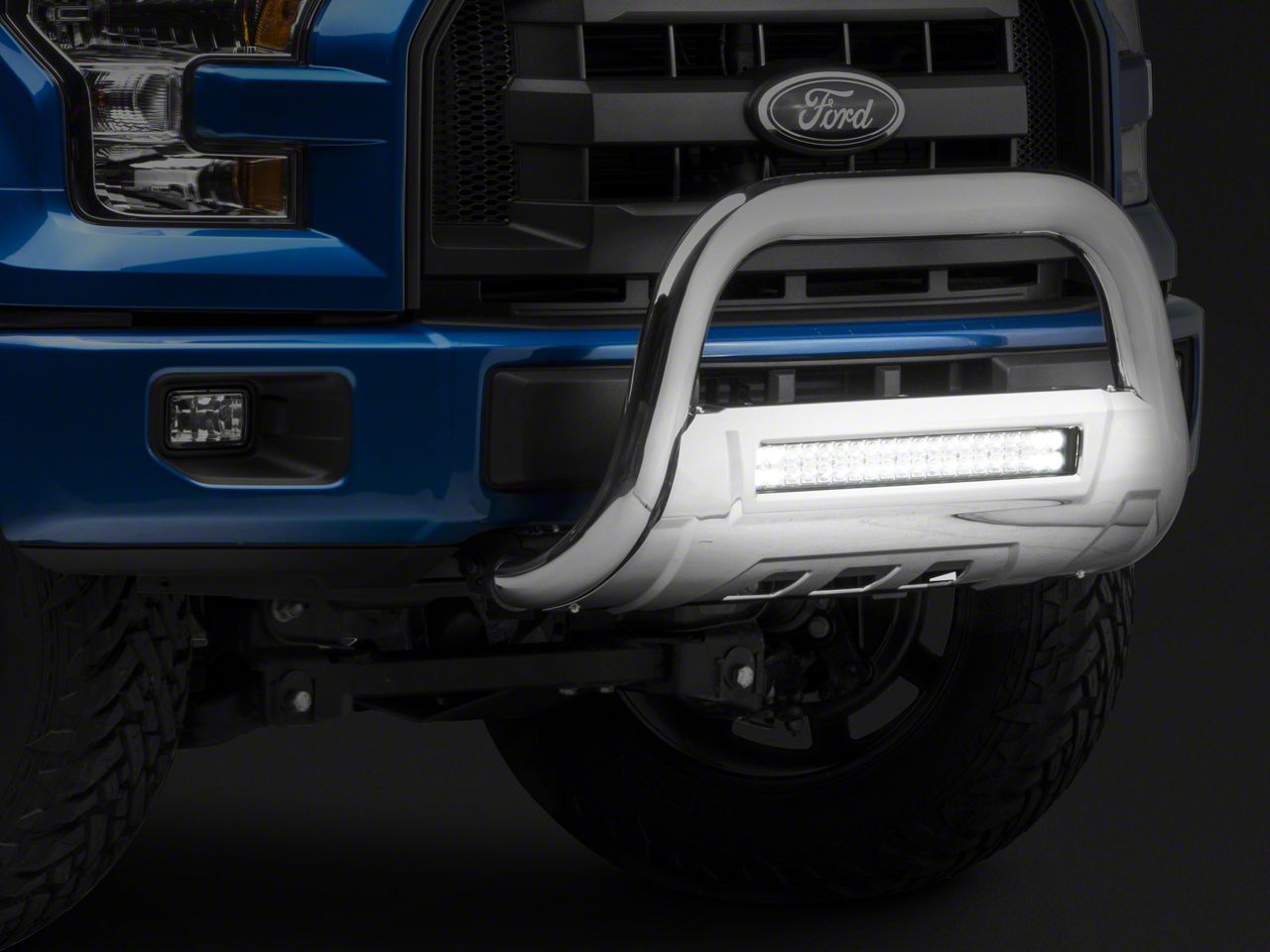 Barricade F-150 HD Bull Bar with Skid Plate and 20-Inch LED Dual