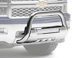 Barricade HD Bull Bar with Skid Plate and 20-Inch LED Dual-Row LED Light Bar; Stainless Steel (07-18 Silverado 1500)