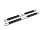 Barricade Pinnacle 4-Inch Oval Bent End Side Step Bars; Stainless Steel (09-18 RAM 1500 Quad Cab, Crew Cab)