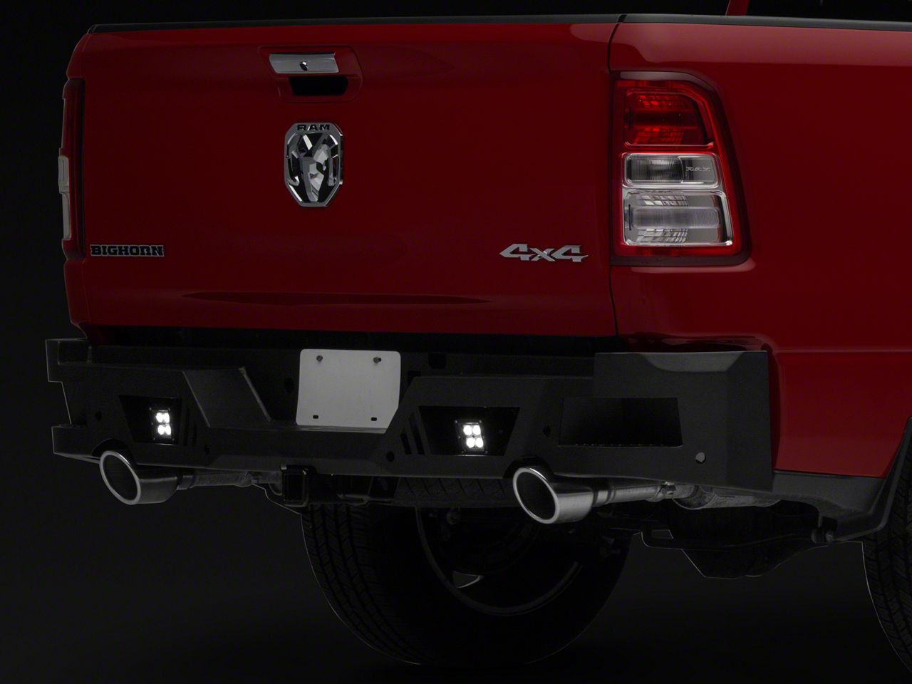 Barricade RAM 1500 Extreme HD Rear Bumper with LED Fog Lights R109859 ...