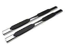 Barricade 5-Inch Oval Straight End Side Step Bars; Stainless Steel (03-09 RAM 2500 Quad Cab)