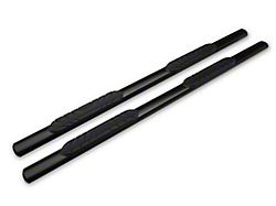 Barricade 4-Inch Oval Straight End Side Step Bars; Black (10-24 RAM 3500 Crew Cab)