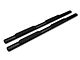 Barricade 4-Inch Oval Straight End Side Step Bars; Black (03-09 RAM 3500 Quad Cab)