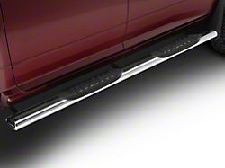 Barricade 5-Inch Oval Straight End Side Step Bars; Stainless Steel (10-24 RAM 3500 Crew Cab)