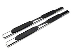 Barricade 5-Inch Oval Straight End Side Step Bars; Stainless Steel (03-09 RAM 3500 Quad Cab)