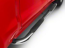 Barricade 4-Inch Oval Bent End Side Step Bars; Stainless Steel (20-25 Sierra 2500 HD Crew Cab)