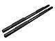 Barricade 4-Inch Oval Straight End Side Step Bars; Rocker Mount; Black (07-19 Sierra 2500 HD Crew Cab)