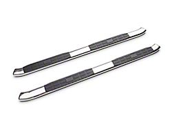 Barricade 5-Inch Oval Bent End Side Step Bars; Stainless Steel (20-25 Sierra 2500 HD Double Cab)