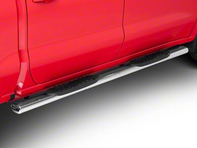 Barricade 5-Inch Oval Side Step Bars; Stainless Steel (20-25 Sierra 2500 HD Crew Cab)