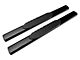 Barricade 5-Inch Oval Straight End Side Step Bars; Rocker Mount; Black (07-19 Sierra 2500 HD Regular Cab)