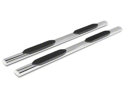 Barricade E-Series 5-Inch Oval Straight Side Step Bars; Stainless Steel (20-24 Sierra 2500 HD Crew Cab)