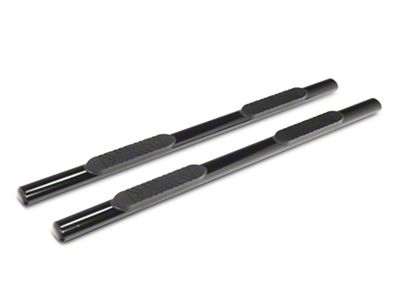 Barricade E-Series Oval Straight Side Step Bars; Black (20-24 Sierra 2500 HD Crew Cab)